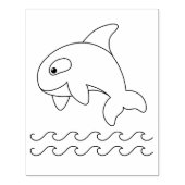 Kleurpagina voor orca-walvis rubberstempel (Afrduk)