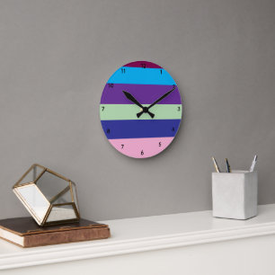 Kleurpalet Acryl Wandklok in Vintage Harmonie Ronde Klok