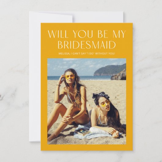 Kleurpalet Foto Bridesmaid-aanzoekkaart Kaart (Voorkant)