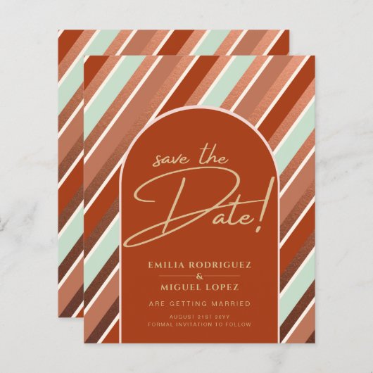 Kleurpalet Kaneel Salie Terracotta Bruiloft (Voorkant / Achterkant)