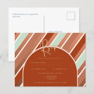 Kleurpalet Kaneel Salie Terracotta Bruiloft Briefkaart
