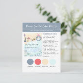 Kleurpalet sjabloon voor strand kust door LeahG Briefkaart (Staand voorkant)