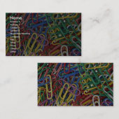 Kleurpapierclips Visitekaartje (Voorkant / Achterkant)