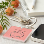Kleurpasta en QR-code Acryl Sleutelhanger (Voorkant Rechts)