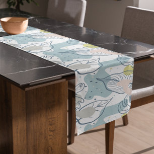 Kleurpasta's Palmbladeren en organische vormen Lange Tafelloper