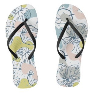 Kleurpasta's Palmbladeren en organische vormen Teenslippers