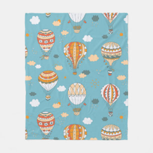 Kleurpatroon ballonnen fleece deken