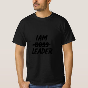 Kleurpersonalisatie shirt "Ik ben leider niet baas