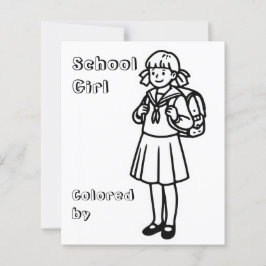 Kleurplaat.. schoolmeisje