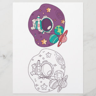 Kleurplaat van de buitenruimte flyer