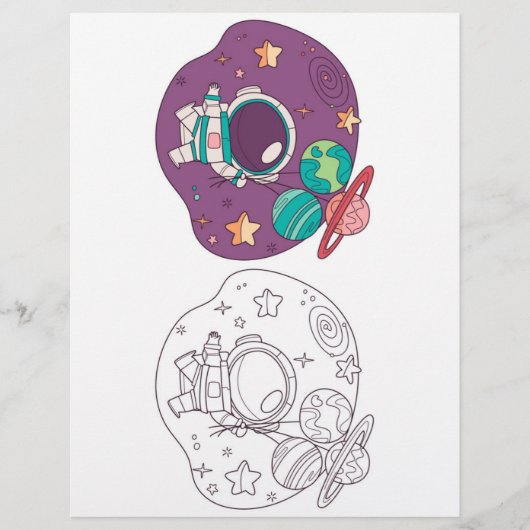 Kleurplaat van de buitenruimte flyer (Voorkant)