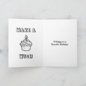 Kleurplaat Verjaardag Kaart (Binnen)