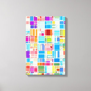 Kleurplaats van boven canvas afdruk
