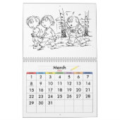 Kleurplaten Aangepaste Kalender 2015 Voor Kinderen (Mar 2026)