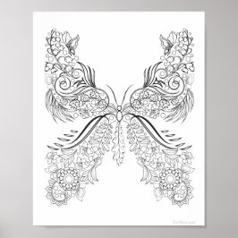 Kleurposter Vlinderbloemen #4 Poster