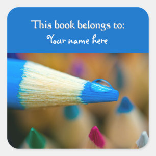 Kleurpotloden "Dit boek behoort tot" sticker