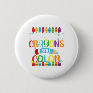 Kleurpotloden Kleuren Nog Steeds Mental Health Awa Ronde Button 5,7 Cm
