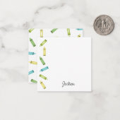 Kleurpotloden Notitiekaartje (Voorkant / Achterkant in situ)