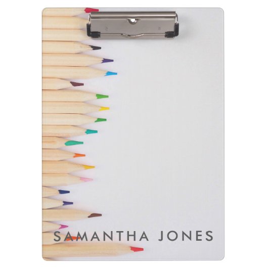 Kleurpotloden schattig Terug naar school Klembord (Voorkant)