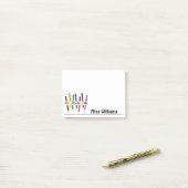 Kleurpotloden Vierde Klas Leraar  Post-it® Notes (Op bureau)