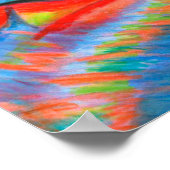 Kleurpotlood abstracte tekening kunst van kristall poster (Hoek)