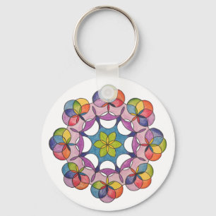 Kleurpotlood Geometric Mandala Spiritueel Sleutelhanger