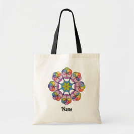 Kleurpotlood Geometrische Mandala Gepersonaliseerd Tote Bag