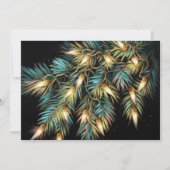 Kleurpotlood Kerstring Licht Feestdagenkaart (Voorkant)