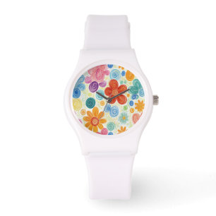 Kleurpotlood Kladber Daisy Ontwerp Horloge