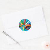 Kleurpotlood Ronde Sticker (Envelop)