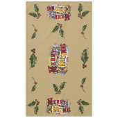 Kleurrijk 1876 Vrolijk Kerstfeest Tafelkleed (Voorkant)