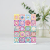 kleurrijk 1 briefkaart (Staand voorkant)