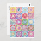 kleurrijk 1 briefkaart (Voorkant / Achterkant)