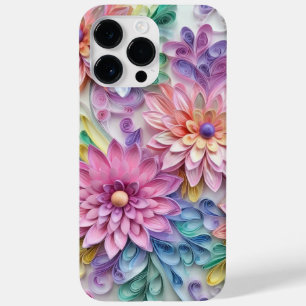 KLEURRIJK 3-D QUILL PAPER LOOK BLOEMENPATRONEN Case-Mate iPhone 14 PRO MAX HOESJE