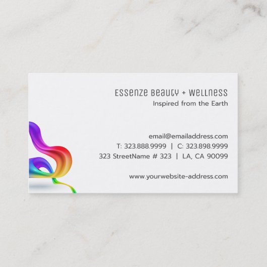 Kleurrijk 3D abstract vormontwerp Visitekaartje (Achterkant)