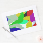 Kleurrijk 64329 Abstract ontwerp Rechthoekige Sticker (Envelop)