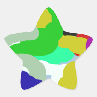 Kleurrijk 64329 Abstract ontwerp Ster Sticker