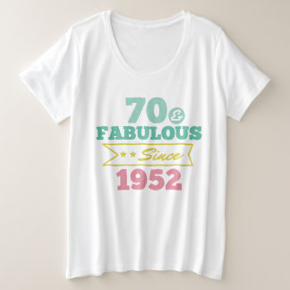 kleurrijk 70 en geweldig sinds 1952 grote maat t-shirt