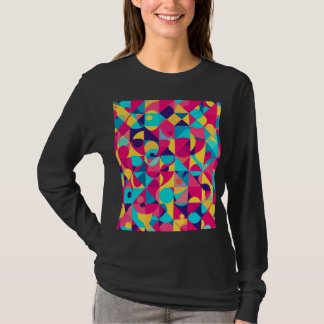 Kleurrijk 80s 90s Vintage Patroon T-shirt