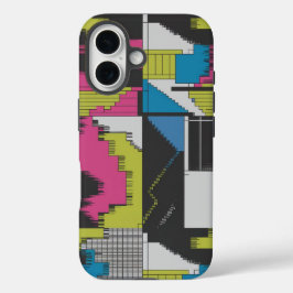 Kleurrijk 80s Abstract Geometrisch Patroon iPhone 16 Hoesje