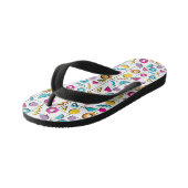 Kleurrijk 80's geometrisch patroon kinder teenslippers (Schuin)