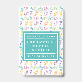 Kleurrijk Aantal Elementary School Wiskunde Leraar Badge