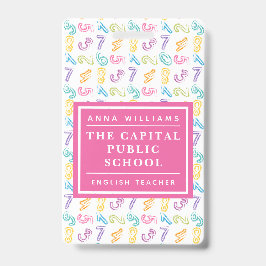 Kleurrijk Aantal Elementary School Wiskunde Leraar Badge