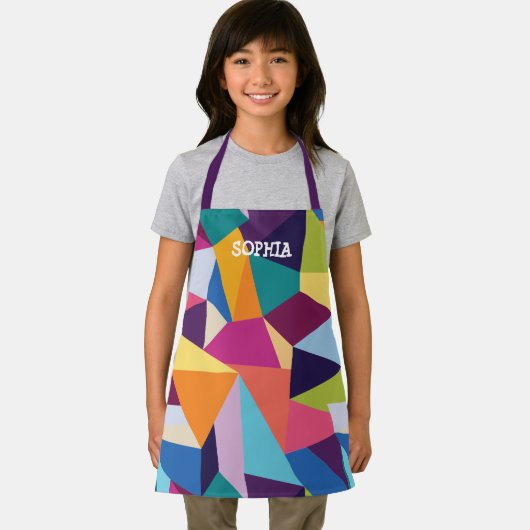 Kleurrijk Abstract Apron met naam Schort (Insitu)