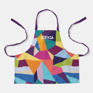 Kleurrijk Abstract Apron met naam Schort