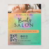 Kleurrijk Abstract Aquarel Haarstylist Script Flyer (Voorkant)