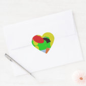 kleurrijk abstract art. 8886 hart sticker (Envelop)