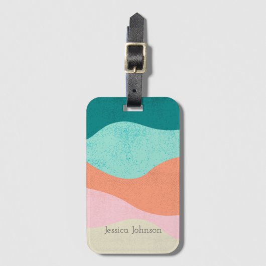 Kleurrijk Abstract Art Bagagelabel - Stijlvol Reiz (Voorkant (verticaal))