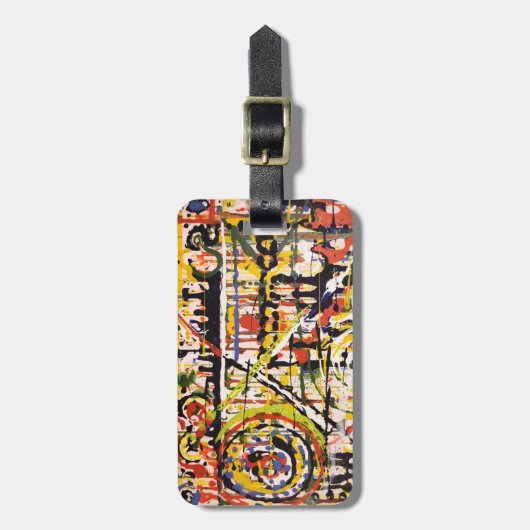 Kleurrijk Abstract Bagagelabel (Voorkant verticaal)