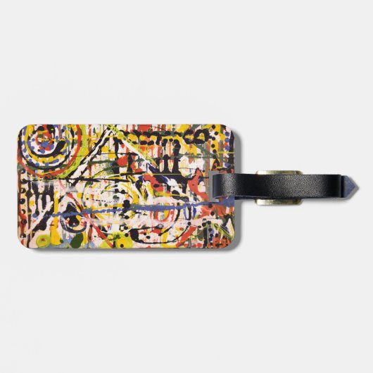 Kleurrijk Abstract Bagagelabel (Achterkant horizontaal)